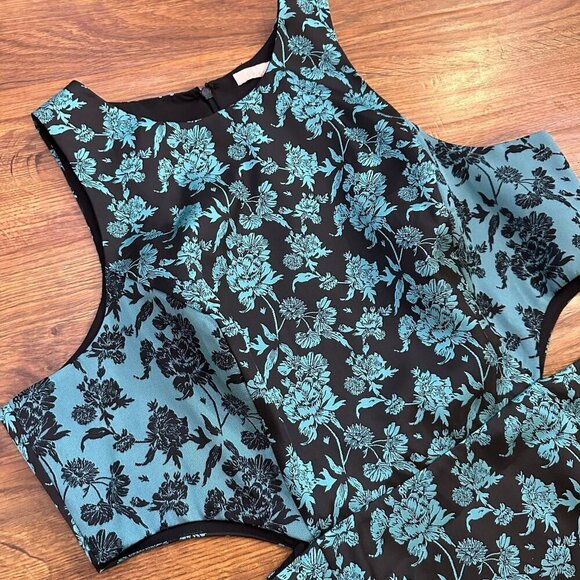 NWT Anthropologie Hutch satin jacquard cutout shift dress - Picture 3 of 6